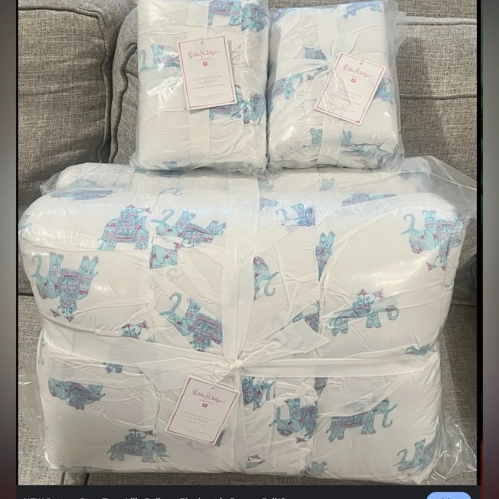 Lily Pulitzer tufted pillow sham